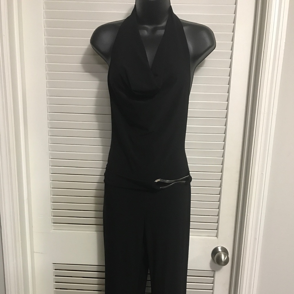 Long black back out jumpsuit